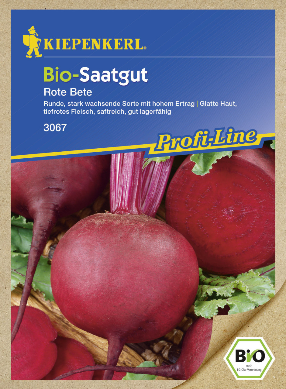 Kiepenkerl Bio-Saatgut Rote Beete Beta vulgaris subsp. vulgaris, Inhalt: ca. 100 Pflanzen von Kiepenkerl