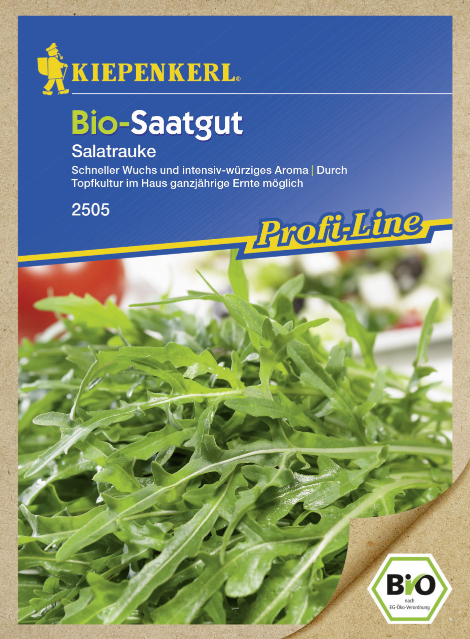 Kiepenkerl Bio-Saatgut Salatrauke Eruca sativa, Inhalt: ca. 100 Pflanzen von Kiepenkerl
