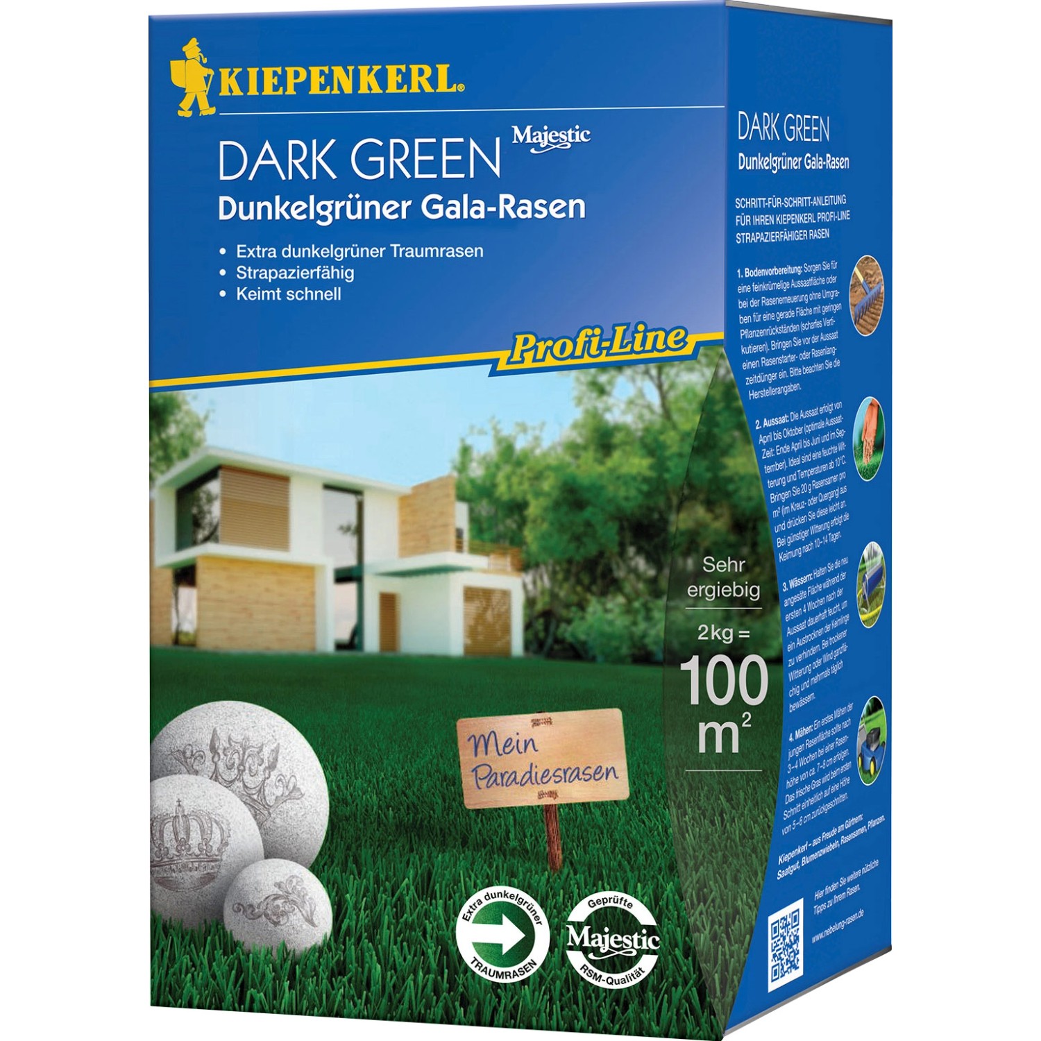 Kiepenkerl Gala-Rasen Dunkelgrün Profi-Line Dark Green 2 kg von Kiepenkerl