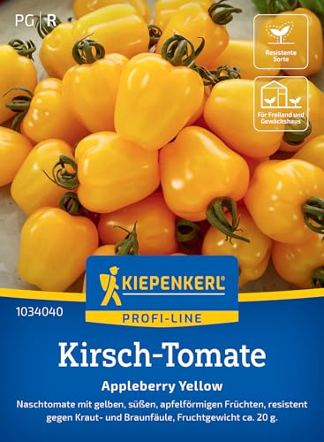 Kiepenkerl Profi-Line Kirsch-Tomatensamen Appleberry Yellow 1034040 - apfelförmig - resistente Sorte - gelbe Früchte - Samen Gemüse, Gemüsepflanzen, Saatgut Kiepenkerl Profi-Line Kirsch-Tomatensamen Appleberry Yellow 1034040 - apfelförmig - resistente Sorte - gelbe Früchte - Samen Gemüse, Gemüsepflanzen, Saatgut von Kiepenkerl