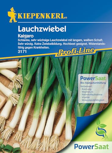 Kiepenkerl Profi-Line Lauchzwiebelsamen Kaigaro, PowerSaat – Widerstandsfähige Zwiebelsamen mit Mildem Aroma – Lauchzwiebeln Samen für Leckeren Genuss - 1 Portion Samenliebe - Sämereien von Kiepenkerl