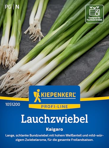 Kiepenkerl Profi-Line Lauchzwiebelsamen Kaigaro 1051200 - Frühlingszwiebeln mit mild-würzigem Aroma, Gemüsesamen für Freilandsaison in Topf & Hochbeet von Kiepenkerl
