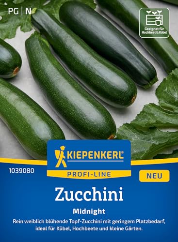 Kiepenkerl Profi-Line Zucchinisamen Midnight 1039080 für 5 Pflanzen - Dunkelgrüne Zucchini, schnell reifende robuste Pflanze, Gemüsesamen ideal für Töpfe & Hochbeete Kiepenkerl Profi-Line Zucchinisamen Midnight 1039080 für 5 Pflanzen - Dunkelgrüne Zucchini, schnell reifende robuste Pflanze, Gemüsesamen ideal für Töpfe & Hochbeete von Kiepenkerl