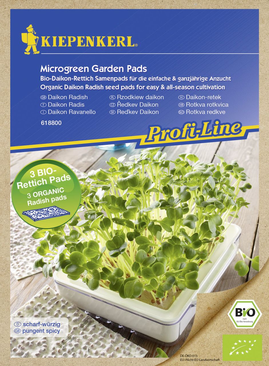 Kiepenkerl Saatgut Profi Line Nachfüllpads für MicroGreen Bio Daikon 3 Stück von Kiepenkerl