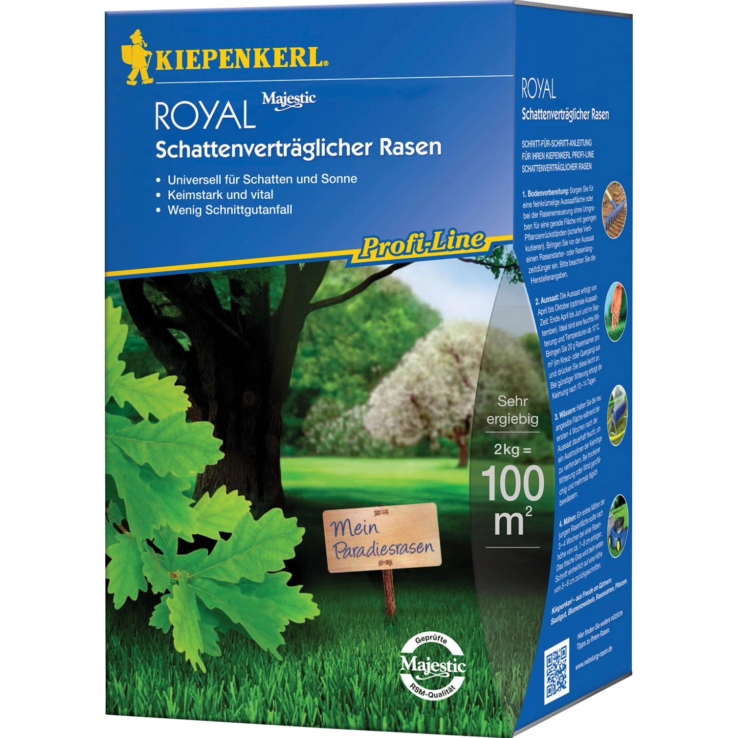 Kiepenkerl Schattenverträglicher Rasen Profi-Line Royal 2 kg von Kiepenkerl