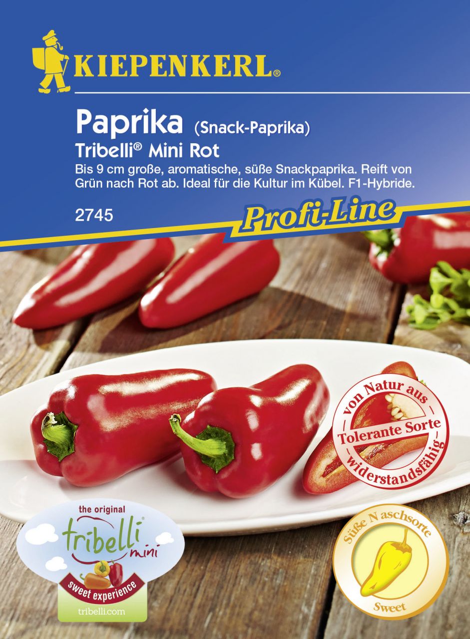 Kiepenkerl Snackpaprika Tribelli® Mini Rot Capsicum annuum, Inhalt: 5 Korn von Kiepenkerl