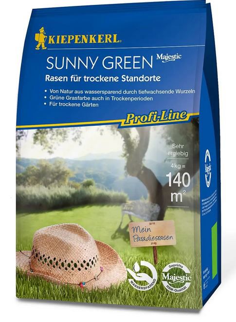 Kiepenkerl Sunny Green Rasen für trockene Standorte, 4 kg - 666207 von Kiepenkerl