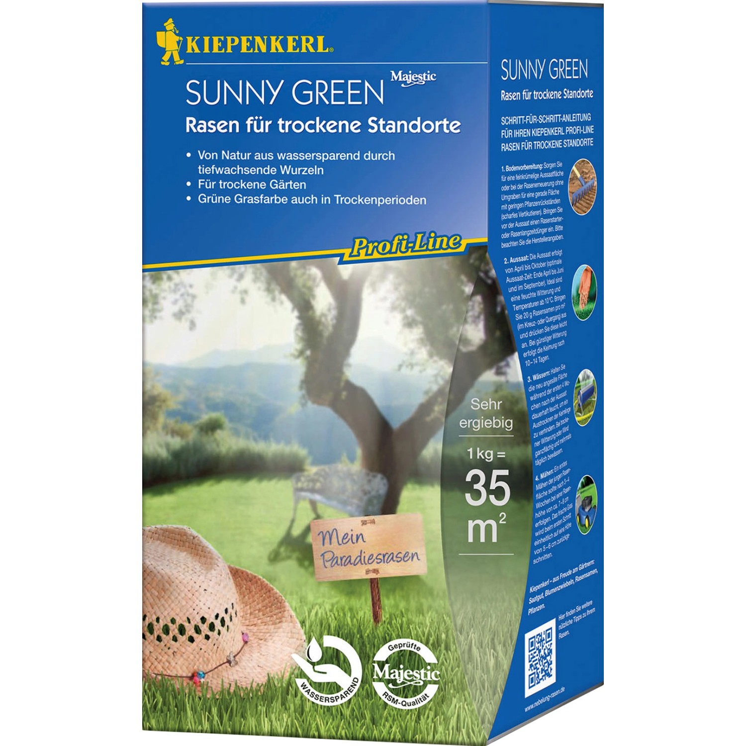 Kiepenkerl Trockenrasen für trockene Standorte Profi-Line Sunny Green 1 kg von Kiepenkerl