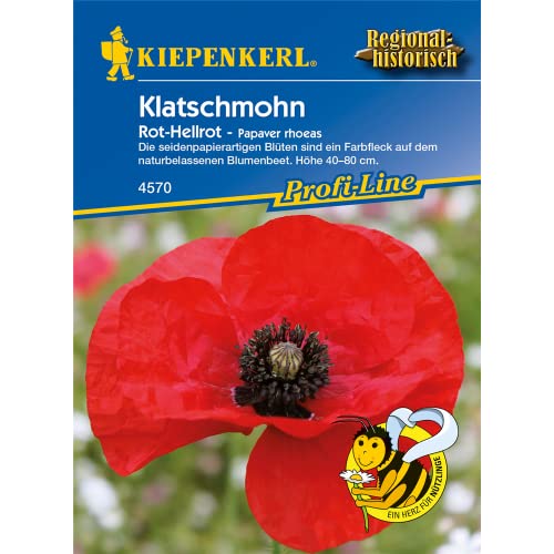 Kiepenkerl 4570 Klatschmohn Rot - Hellrot (Mohnsamen) [MHD 01/2023] von Kiepenkerl