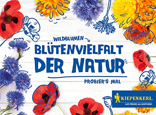 Thementüte Wildblumen ? Blütenvielfalt der Natur, Inhalt: Ringelblume, Zwergmohn, wilde Kornblume, Saatgut- Set von Kiepenkerl