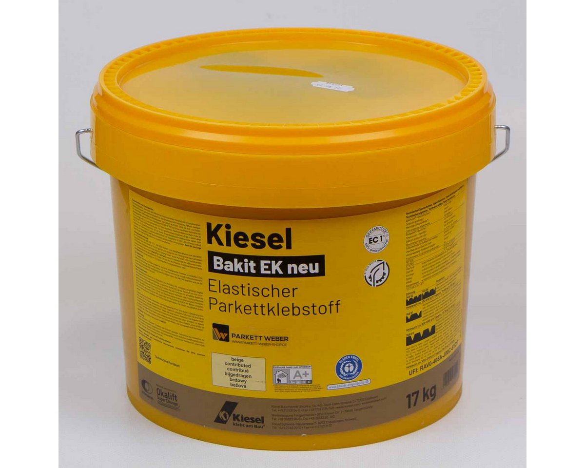 Kiesel Parkettkleber Kiesel Bakit EK Parkettkleber 17 kg für Massiv- & Fertigparkett Kiesel Parkettkleber Kiesel Bakit EK Parkettkleber 17 kg für Massiv- & Fertigparkett von Kiesel