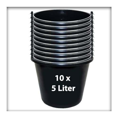 10 Stk. 5 l Baueimer Ernteeimer Putzeimer Wassereimer Mörteleimer von Kieskönig
