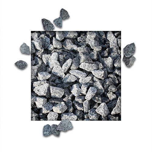 Kieskönig 25 kg Granitsplitt Hellgrau Gartensplitt Ziersplitt Deko Granit Dekoration Splitt Körnung 8/16 mm von Kieskönig