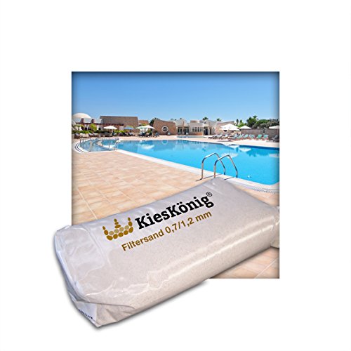 Filtersand für Poolfilteranlagen Sandfilteranlage Quarzsand 0,7/1,2 mm 15 kg (3 x 5 kg Sack) von Kieskönig