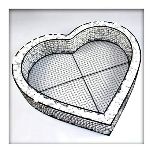 Herz Gitter XXL Pflanzschale Grabschmuck Grabgestaltung Friedhof 62x60x10 cm mit weißem Kies Herz Gitter XXL Pflanzschale Grabschmuck Grabgestaltung Friedhof 62x60x10 cm mit weißem Kies von Kieskönig