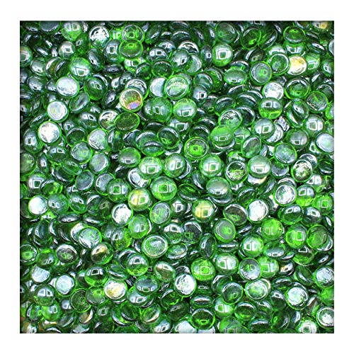 Kieskönig 1 kg Glasnuggets Glassteine Muggelsteine Mosaiksteine Tischdeko 17-19 mm Grün von Kieskönig