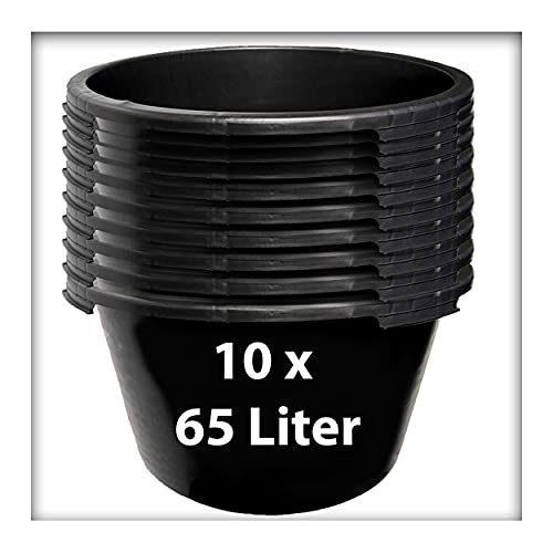 Kieskönig 10 STK. 65 Liter Mörtelkübel Pflanzwanne Mörtelkasten Zementkübel Maurerkasten rund Kieskönig 10 STK. 65 Liter Mörtelkübel Pflanzwanne Mörtelkasten Zementkübel Maurerkasten rund von Kieskönig