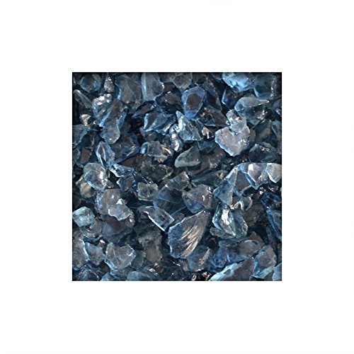 Kieskönig 10 kg Glassplitt Glasbruch Glassteine Glas Splitt Deko Farbe Dark Blue von Kieskönig