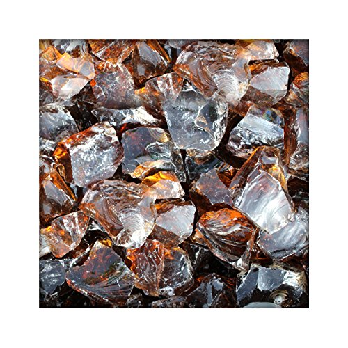 Kieskönig 20 kg Glasbrocken Glasbruch Glassteine Glas Gabione 60-120 mm Farbe Bernstein von Kieskönig