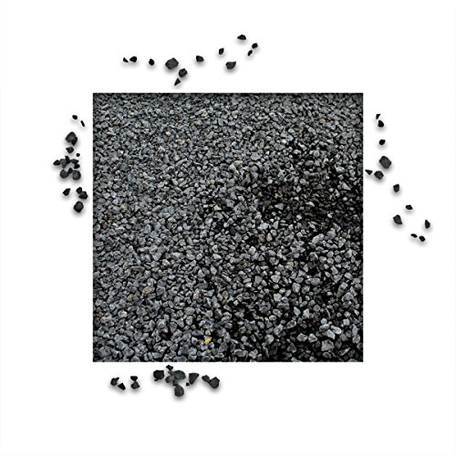 Kieskönig 25 kg Basaltsplitt Anthrazit Gartensplitt Ziersplitt Deko Marmor Dekoration Splitt Körnung 2/5 mm von Kieskönig