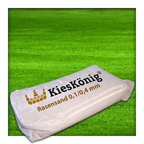 Kieskönig 25 kg Rasensand 0,1-0,4 mm Gartensand Quarzsand Grassand Rasenpflege Wurzelaktivator Bodenverbesserung von Kieskönig
