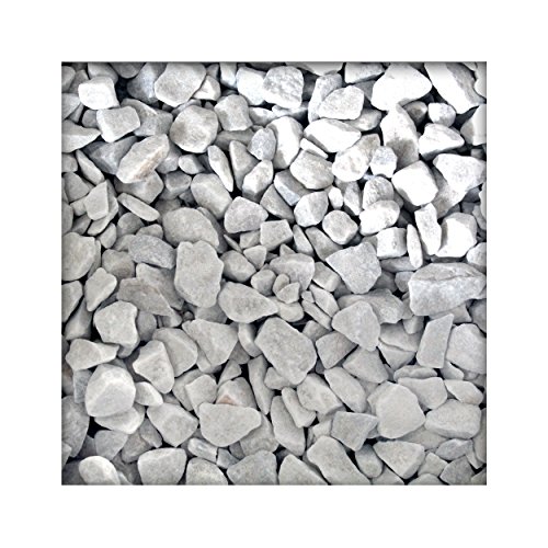 Kieskönig Marmorsplitt Carrara Weiss Marmorkies Gartenkies Zierkies Edelsplitt 22/30 mm 10 kg Sack von Kieskönig