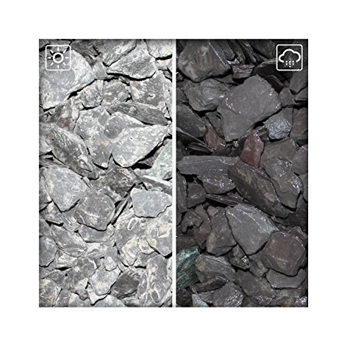 Kieskönig Schiefersplitt Canadian Slate Blue 15/30 mm Edelsplitt Schiefer Rötlich-Violett 25 kg (Sackware) von Kieskönig