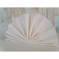 Große Leinen-Serviette in Weiss - Limitiert Handgemachte Aus Vollleinenstoff Große Leinen-Serviette in Weiss - Limitiert Handgemachte Aus Vollleinenstoff von KieuFashionArt