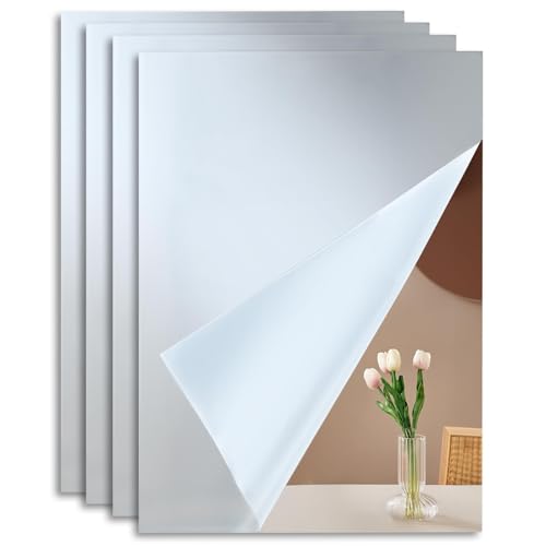 Kievano 4 Stück Klebespiegel 30×20cm, 2mm Acryl Spiegelfliesen selbstklebend – Flexibel, Bruchsicher, Spiegelfolie zum Kleben für Wand, Tür, Badezimmer, Schlafzimmer, Flur, DIY Dekoration Kievano 4 Stück Klebespiegel 30×20cm, 2mm Acryl Spiegelfliesen selbstklebend – Flexibel, Bruchsicher, Spiegelfolie zum Kleben für Wand, Tür, Badezimmer, Schlafzimmer, Flur, DIY Dekoration von Kievano