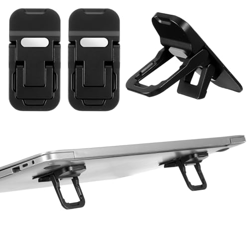 Kifmurase 2 Stück Laptopständer Tastatur Ständer für Schreibtisch mit 2 verstellbaren Winkeln, Tragbarer Tastaturständer, Laptop-Tastaturständer Selbstklebende unsichtbarer Laptop-Riser (Schwarz) von Kifmurase