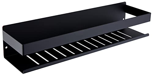 KigKog® Duschablage ohne Bohren Matt Schwarz, Duschregal Wandmontage Edelstahl Rostfreier Duschkorb Badregal ohne Bohren, 40cm Selbstklebend Badezimmerregal, K07-40-MB von KigKog