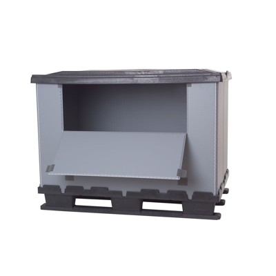 Faltbox mit 3 Kufen mit LK800 x 1200 x 905mm von Kiga