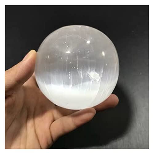 Kigauru Naturkristall rau Kristallkugel Natürliche Selenit Quarz Kugel Dekoration Stein (Size : 70-80mm) von Kigauru