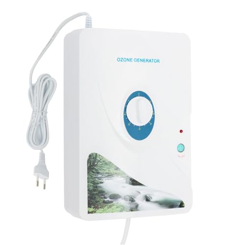 600mg/h Ozongenerator Luftreiniger mit Timer | Tragbarer Ozonisator für Auto & Wohnung | Geruchsentferner für Rauch, Haustiere, Obst Gemüse | mit 2 Luftschläuchen & Plug-in-Sauerstoffloch von KigerNee