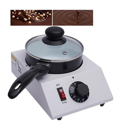 Elektrische Schokoladenschmelzer 40W Temperiergerät mit Keramik-Alu-Topf - Professionelle Kuvertüre Maschine für Schokolade, 1kg Fassungsvermögen, 30-85°C einstellbar für Bäckerei, Café & Haushalt Elektrische Schokoladenschmelzer 40W Temperiergerät mit Keramik-Alu-Topf - Professionelle Kuvertüre Maschine für Schokolade, 1kg Fassungsvermögen, 30-85°C einstellbar für Bäckerei, Café & Haushalt von KigerNee