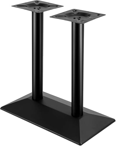 Tischgestell – Schwarzes Doppel -Tischuntergestell aus Stahl, Höhe 72 cm – 4 Nivellierschrauben & 800kg Tragkraft, Robuste Tischbasis für Büro, Esstisch, Werkstatt oder Gastronomie von KigerNee