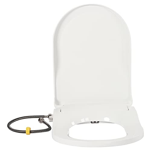 Toilettendeckel mit Bidet, WC Sitze mit Absenkautomatik, nicht elektrisch, mit selbstreinigenden Doppeldüsen,separate Rückseite und weibliche Reinigung (D-Form), 11.5-16.5cm Lochabstand von KigerNee
