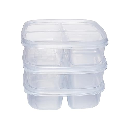 Kigima 3-Fach Mehrweg Menüschale Menübehälter Meal Prep Box 1,6l 3er Set extra stabil wiederverwendbar mikrowellegeeignet von Kigima