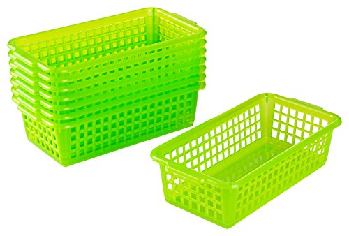 Kigima Aufbewahrungskorb 20x10x5,5cm 0,7L 8er Set – Allzweckkorb aus robustem Plastik (BPA-frei) – Aufbewahrungsbox für Küche & Bad – Haushaltskorb zur Aufbewahrung – Korb für Aufbewahrung – Grün von Kigima
