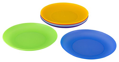 Kigima Flache Mehrweg Teller Regenbogen Durchmesser Dm: 21Cm (8 Stk) Mehrfarbig von Kigima