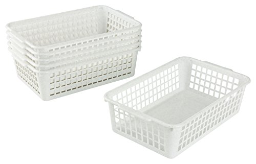 Kigima Aufbewahrungskorb 25x16x7cm 1,8L 6er Set – Allzweckkorb aus robustem Plastik (BPA-frei) – Aufbewahrungsbox für Küche & Bad – Haushaltskorb zur Aufbewahrung – Korb für Aufbewahrung – Granit von Kigima