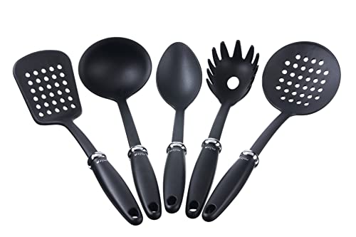 Kigima Kochlöffel Set 5 Stück in Schwarz – Hochwertige Küchenutensilien aus hitzebeständigem Kunststoff – ideales Küchenhelfer Set für Ihre Küche Kigima Kochlöffel Set 5 Stück in Schwarz – Hochwertige Küchenutensilien aus hitzebeständigem Kunststoff – ideales Küchenhelfer Set für Ihre Küche von Kigima
