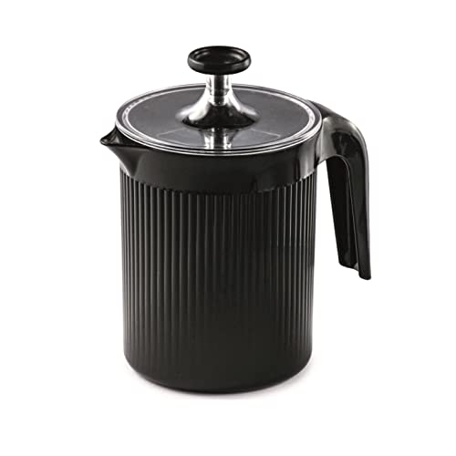 Kigima Milchaufschäumer manuell Cappuccino Maker 0,5l schwarz von Kigima