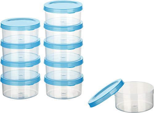 Kigima Mini-Gefrierdosen 10x0,1L rund Hellbllau – Vorratsdosen mit Deckel luftdicht – Frischhaltedosen mit Deckel – Aufbewahrungsbox Küche für Mealprep & Organisation – Austrian Quality von Kigima