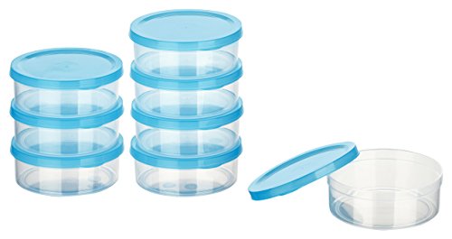 Kigima Mini-Gefrierdosen 8x0,2L rund Hellbllau – Vorratsdosen mit Deckel luftdicht – Frischhaltedosen mit Deckel – Aufbewahrungsbox Küche für Mealprep & Organisation – Austrian Quality von Kigima