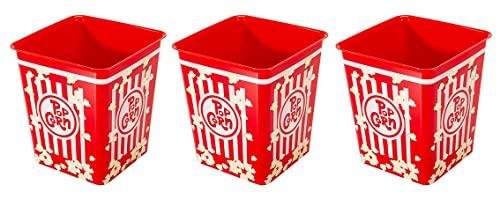 Kigima Popcorn Becher 3 Liter wiederwendbar 3er Set rot von Kigima