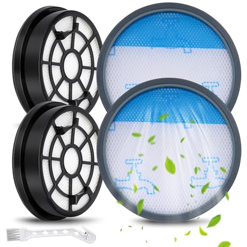 Kigniote 4 x Staubsauger Filter für Rowenta RO2910EA RO2913EA RO2915EA RO2932EA RO2933EA RO2957EA RO2981EA Swift Power Cyclonic(Model RO29xx) HEPA Filter Set Ersetzt ZR904301 mit Reinigungsbürste von Kigniote
