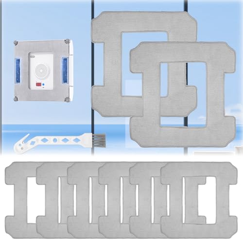 Kigniote 8 Stück Ersatz Wischtücher für Ecovacs Winbot W1 Pro / W1 / W2 Omni / W2 Fensterputzroboter,Mikrofaser Pads Reinigungstuch Wischmopp Ersatzteile Mopp Pads für Winbot W1 Pro Fensterputzroboter von Kigniote