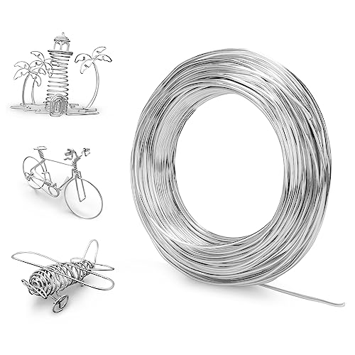 Kigniote Basteldraht 2mm x 30 m Aluminiumdraht Schmuckdraht Basteldraht Silber Draht Zum Basteln Basteldraht Dünn Bindedraht Modellierdraht Silberdraht für Schmuck Dekoteile DIY Kranzherstellung Kigniote Basteldraht 2mm x 30 m Aluminiumdraht Schmuckdraht Basteldraht Silber Draht Zum Basteln Basteldraht Dünn Bindedraht Modellierdraht Silberdraht für Schmuck Dekoteile DIY Kranzherstellung von Kigniote