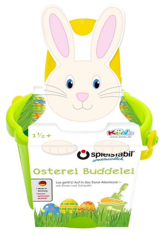 Kiids Osterhase Spielstabil Eimer und Schaufel - Osterei Buddelei Limited Edition von Kiids